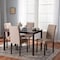 Baxton Studio Gardner 5-PC Dark Brown Finished Beige Upholstered Dining Set 131-5255-7131 - alternate 3